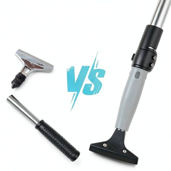 Frebuta Telescopic Floor Scraper Stainless Steel Gray 4Feet-3