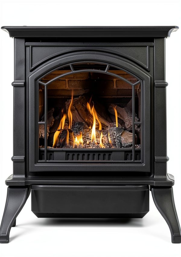 US Stove Co Cast Iron Gas Fireplace Stove Heats 1000 Sq Ft-0