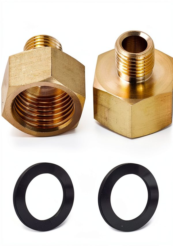 Luzhengyang Gas Stove Adapter Brass 2 Pieces Camping Use-5