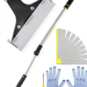 Frebuta Telescopic Floor Scraper Stainless Steel Gray 4Feet-0