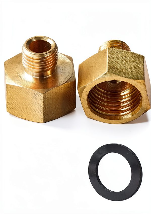 Luzhengyang Gas Stove Adapter Brass 2 Pieces Camping Use-4