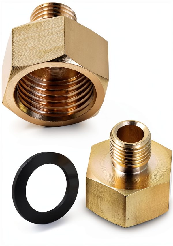 Luzhengyang Gas Stove Adapter Brass 2 Pieces Camping Use-3