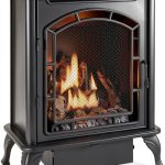 Duluth Forge Gas Fireplace Stove Ceramic Black Vent Free-0