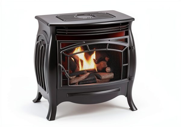Duluth Forge Black Ceramic Freestanding Fireplace-3