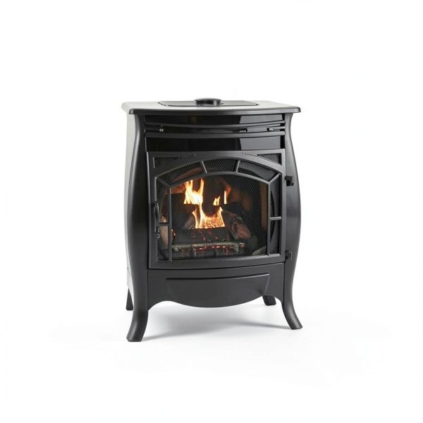 Duluth Forge Black Ceramic Freestanding Fireplace-7