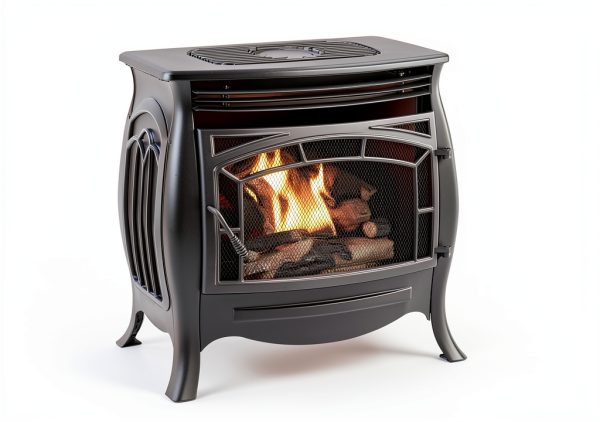 Duluth Forge Black Ceramic Freestanding Fireplace-5