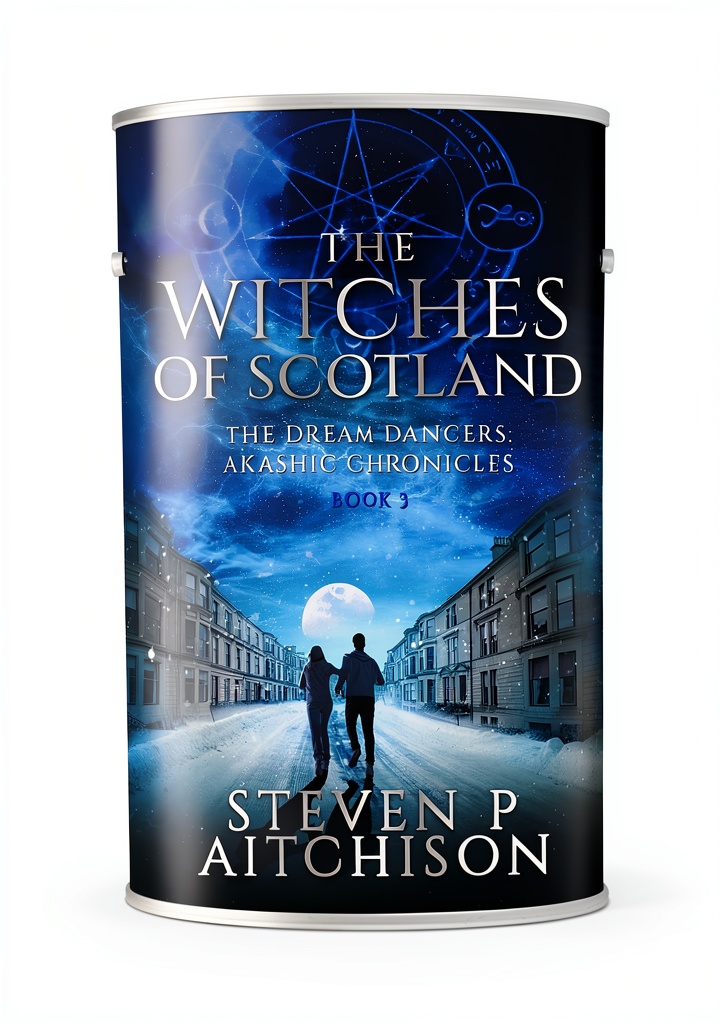 Reader enjoying the Witches of Scotland ebook on a Kindle device