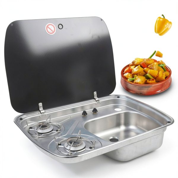Gas Powered Stainless Steel Stove DYRABREST Home Kitchen-1