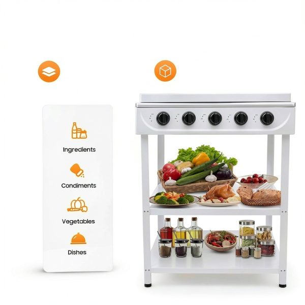 ZBXGJKSY 5 Burner Gas Stove Portable Steel-4