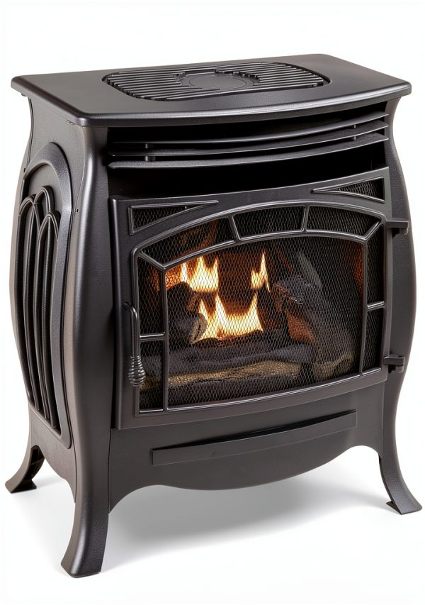 Duluth Forge Black Ceramic Freestanding Fireplace-0