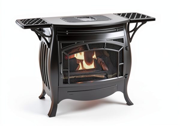 Duluth Forge Black Ceramic Freestanding Fireplace-4