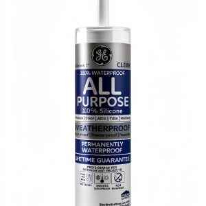 GE Silicone 1 All Purpose Sealant Caulk 10.1oz Clear 12-Pack-0
