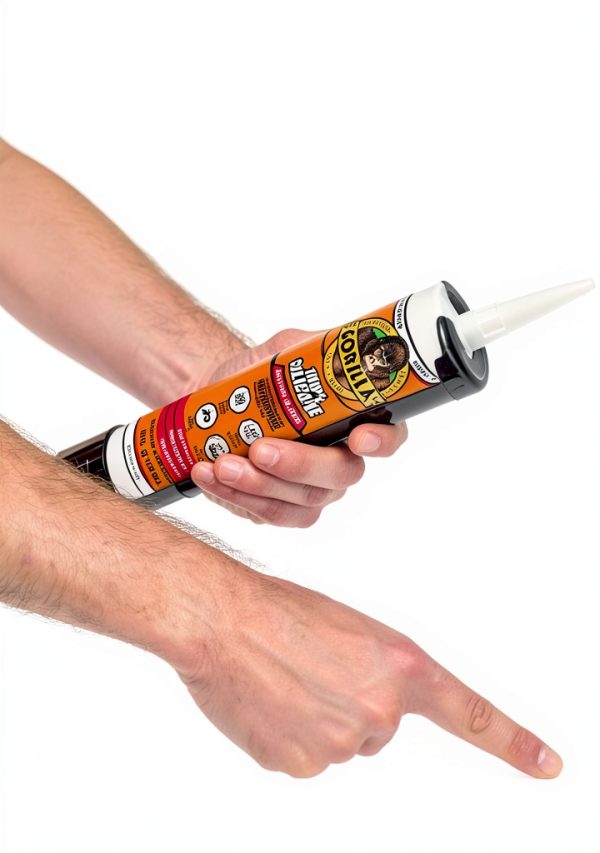 Gorilla Silicone Sealant Caulk White 10oz Waterproof 30min Water Ready-4