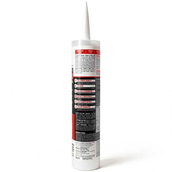 GE Supreme Silicone Caulk Clear 10 fl oz Kitchen & Bathroom Sealant-1