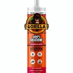 Gorilla Silicone Sealant Caulk White 10oz Waterproof 30min Water Ready-0