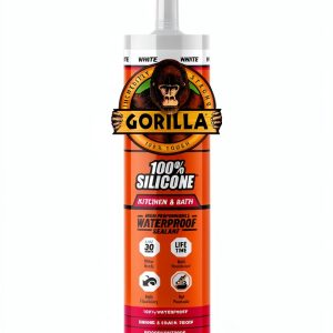 Gorilla Silicone Sealant Caulk White 10oz Waterproof 30min Water Ready-0