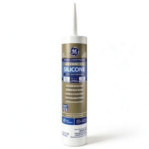 GE Silicone 2+ Window and Door Caulk 10.1 oz Light Grey-0