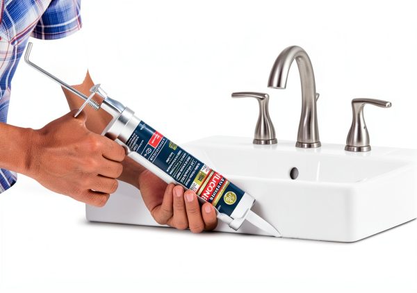 GE Supreme Silicone Caulk for Kitchen & Bath White 10.1 fl oz-4