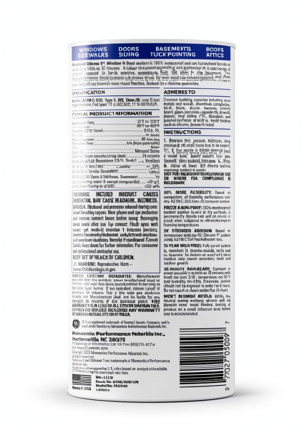 GE Silicone 2+ Window and Door Caulk 10.1 oz Light Grey-1