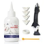 White Waterproof Silicone Caulk 9.85 oz SAWENO Sealant Kit with Tools-0
